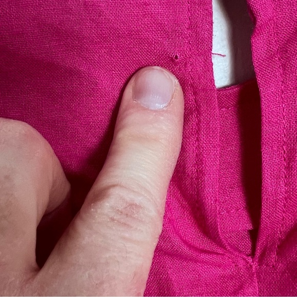 Kourt NWT Pink‎ Linen Sleeveless Crop Top Size Large Barbie Coastal Grandma - Picture 4 of 13